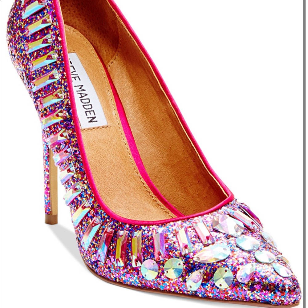 Steve Madden galaxies glitter pumps